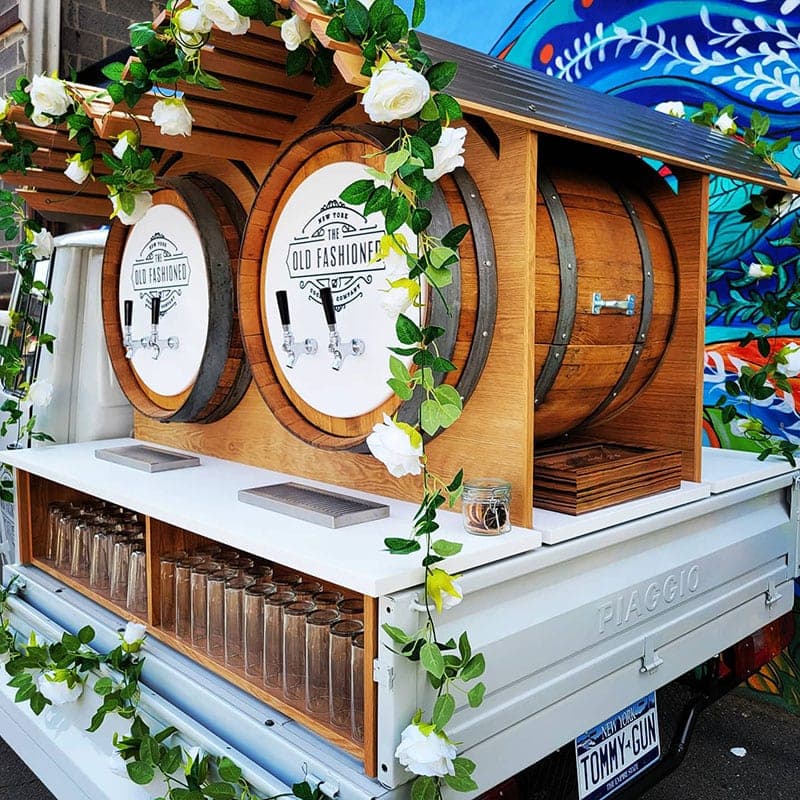 Little Tommy Gun cocktail cart